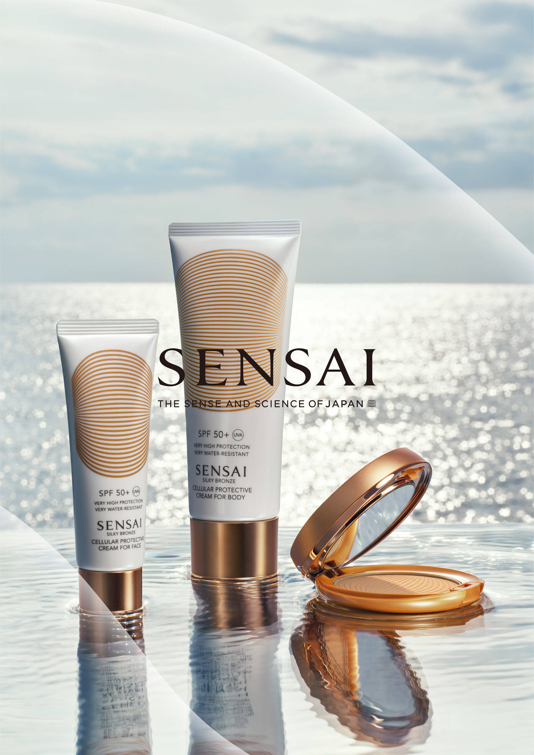 SILKY BRONZE anti-ageing sun care for face SPF50 Sunscreen Sensai